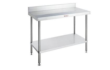 Simply Stainless / SS02.7.2400  / Work Bench with Splashback (700 Series) -2400mm Wide /100kg / W2400 x D700 x H900 / Lifetime Warranty