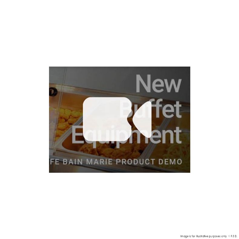 Thermaster Premium Wet and Dry Bain Marie Food Display 5x1/1 GN Pans - PG180FE-XB - Catering Sale