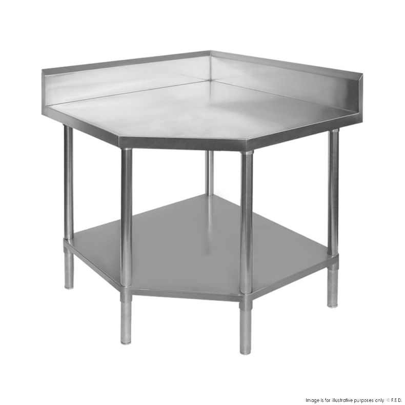 0900-6-WBCB/H - Corner Workbench with 100mm Splashback, 900x900x900mm
