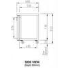 Turbo Air KGR12-2-N(HC)(600) 1200mm Under Bench Two Door Glass Fridge 234L