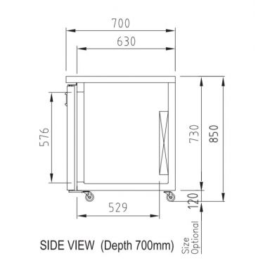 Turbo Air KSR15-2-N(HC) 1500mm Two Door Salad Prep Fridge 420L