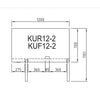 EX ShowRoom: Turbo Air KUF12-2 1200mm Two Door under Bench Freezer 311L