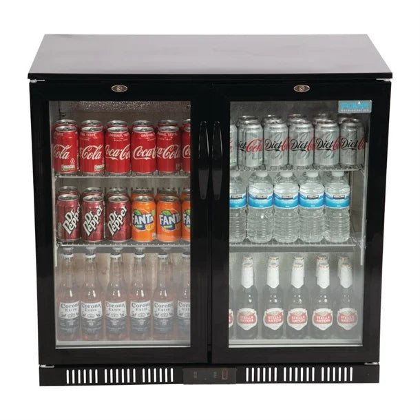Polar G-Series Back Bar Cooler with Hinged Doors 198Ltr - 230W. Hinged doors. R600a