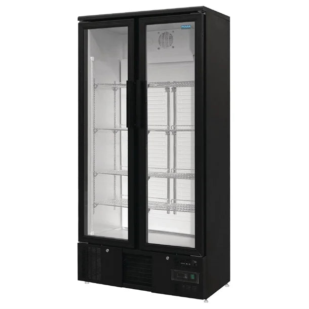 Polar GJ449-A G-Series Upright Back Bar Cooler with Hinged Doors 490L