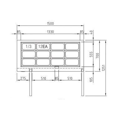 Turbo Air KSR15-2-N(HC) 1500mm Two Door Salad Prep Fridge 420L