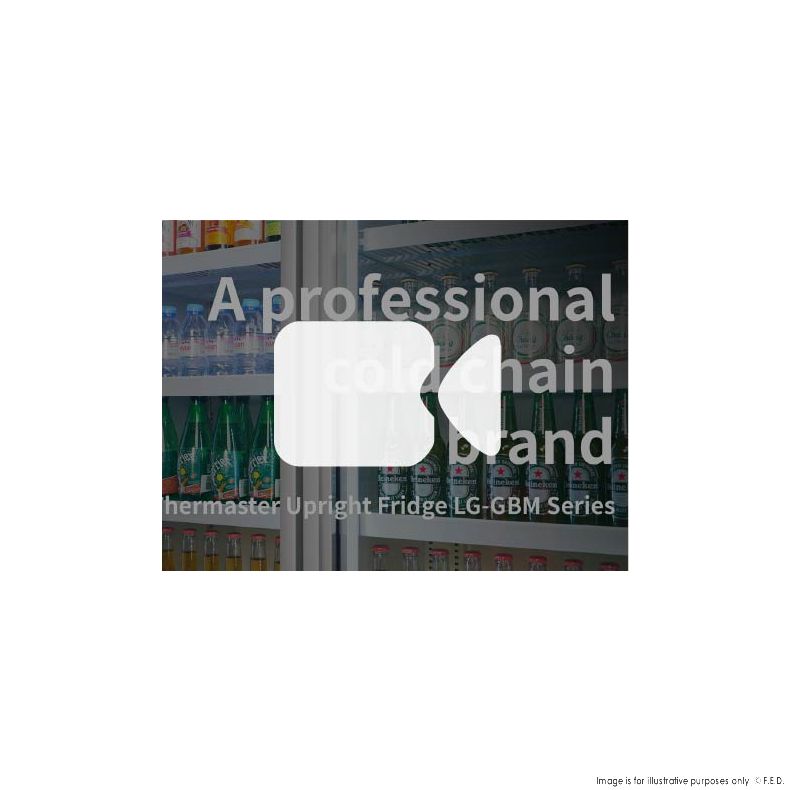 Thermaster Door Supermarket Fridge Black - LG-600BGBM - Catering Sale