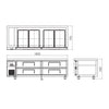 Turbo Air KUC18-4 4 drawers Fridge Chef Base