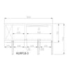 Turbo Air KURF18-3-N(HC) Three Door Dual Temp Underbench Fridge Freezer