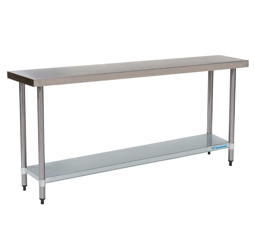 Brayco/18045/Commercial Grade Stainless Steel Flat Bench1800x450x900mm high