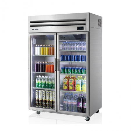 Skipio SRT45-2G Upright Glass Door Fridge 1215L