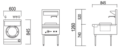 LKK 1BC 1 Burner Waterless Gas Wok – Chimney Burner