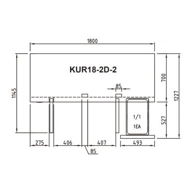 Turbo Air KUR18-2D-2-N(HC) 1800mm Under Bench Fridge 2 Doors 2 Drawers 538L