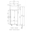 Turbo Air 2nd KR65-6 Upright Six Half Door Fridge - 1868L / 240v / 50Hz / 1Ph / W1900-D850-H1926 / 1Y Warranty