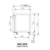 EX ShowRoom: Turbo Air KUF12-2 1200mm Two Door under Bench Freezer 311L