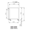 Turbo Air KUR15-2-N(HC) 1500mm Two Door Under Counter Bench Fridge 425L