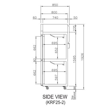 Turbo Air KRF25-2-N(HC) Upright Two Half Door Dual Temp