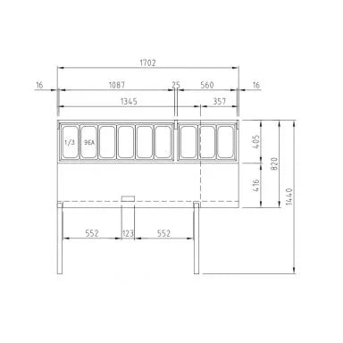 Turbo Air CTPR-67SD Two Door Pizza prep Fridge 566L