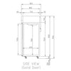 Turbo Air KR65-3-N(HC) Upright Three Door Fridge 1876L