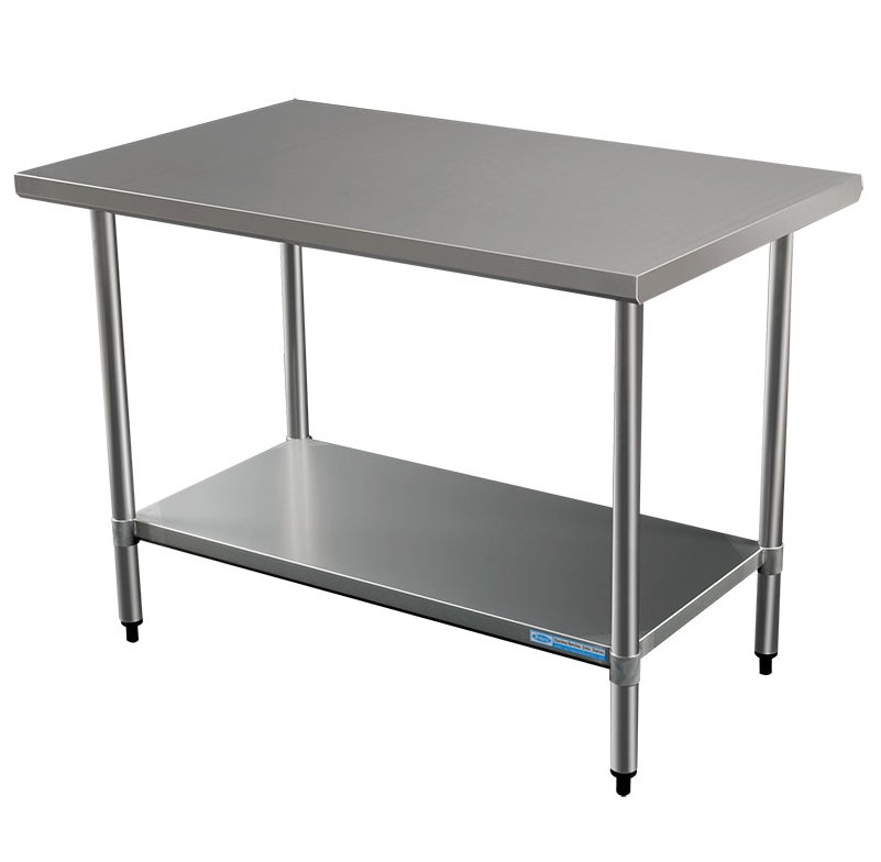 Brayco/3036/Commercial Grade Stainless Steel Flat Bench914x762x900mm high