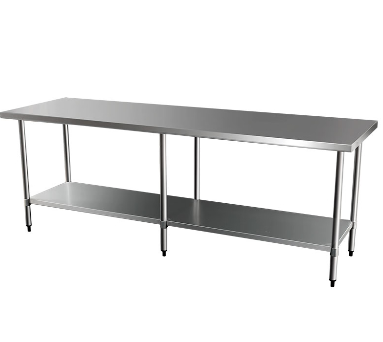 Brayco/3096/Commercial Grade Stainless Steel Flat Bench2438x762x900mm high