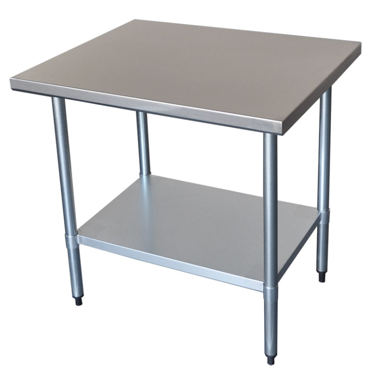 Brayco/3636/Commercial Grade Stainless Steel Flat Bench914x914x900mm high