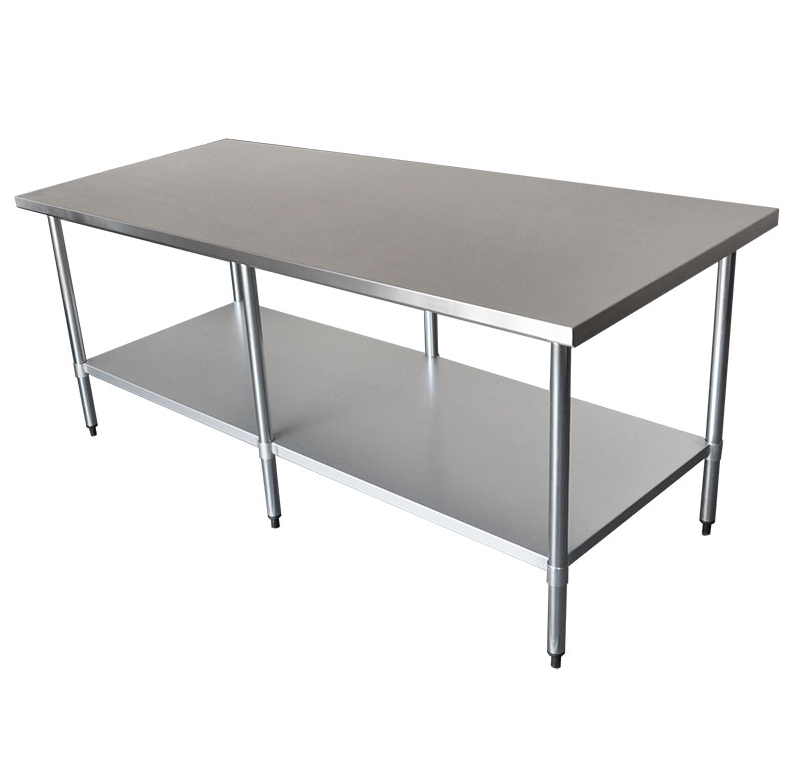 Brayco/3696/Commercial Grade Stainless Steel Flat Bench2438x914x900mm high