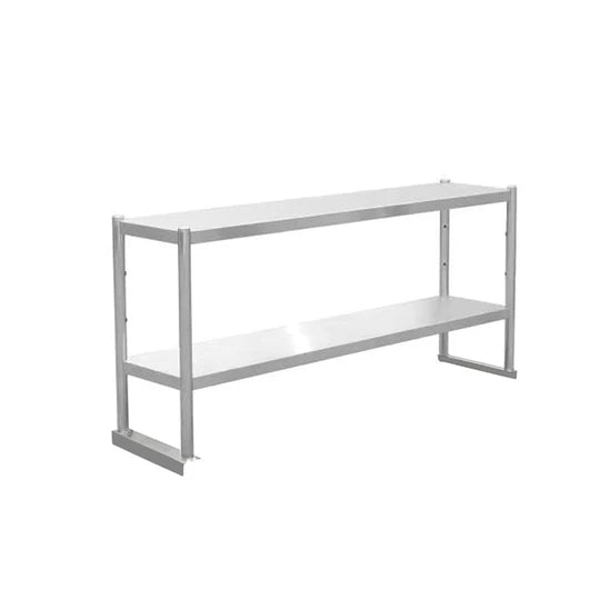 Kitchen Knock AFOD-2135_Screwing_down STAINLESS STEEL 2 - TIER OVER SHELF SERIES 2. Screwing down into benches with a long piece / W2100-D350-H750 mm