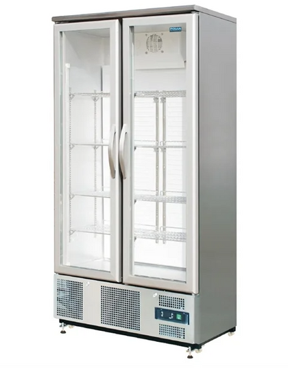 Polar / 490Ltr  / G-Series 2 Hinged Door Upright Back Bar Cooler / 1880(H) x 920(W) x 514(D)mm