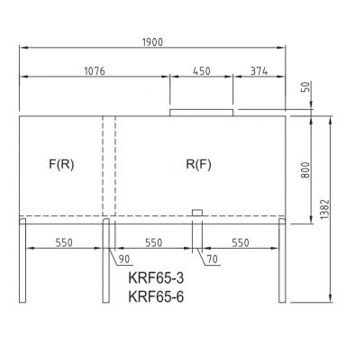 Turbo Air KRF65-6-N(HC) Upright Six Half Door Dual Temp