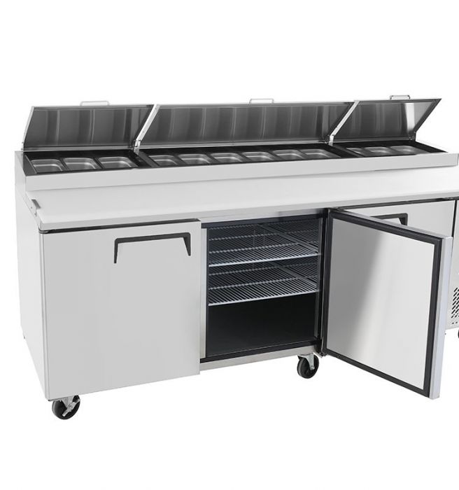 ATOSA MPF8203 Three Door Pizza Prep Fridge 880L 2362mm
