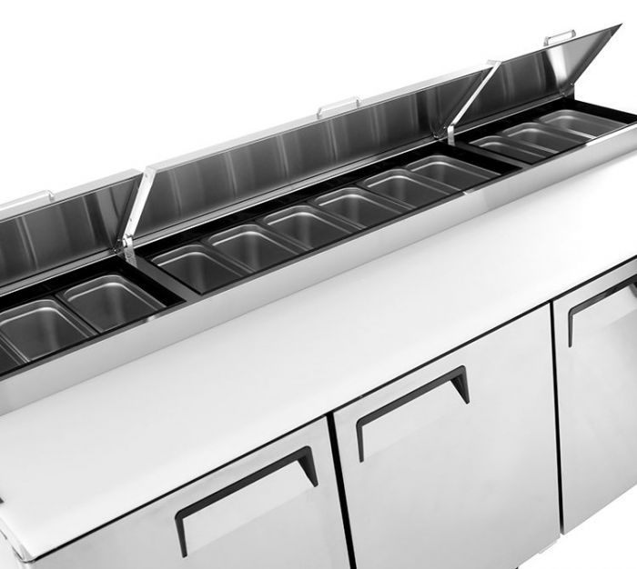 ATOSA MPF8203 Three Door Pizza Prep Fridge 880L 2362mm