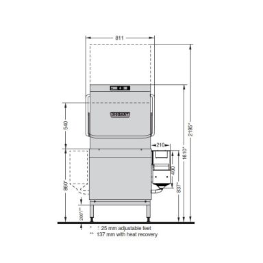Hobart AUPL-VHL PREMAX PASSTHROUGH DISH AND UTENSILWASHER, LARGE w/ VAPOSTOP and AUTO HOOD LIFT