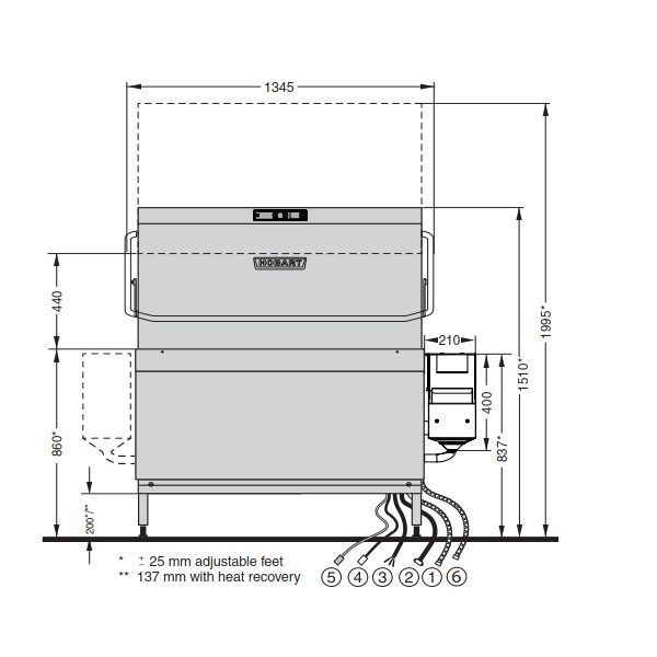 Hobart AUPT PREMAX DISH AND UTENSILWASHER DOUBLE RACK