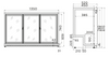 Bromic BB0330GDS-NR Back Bar Three Sliding Glass Door 307L