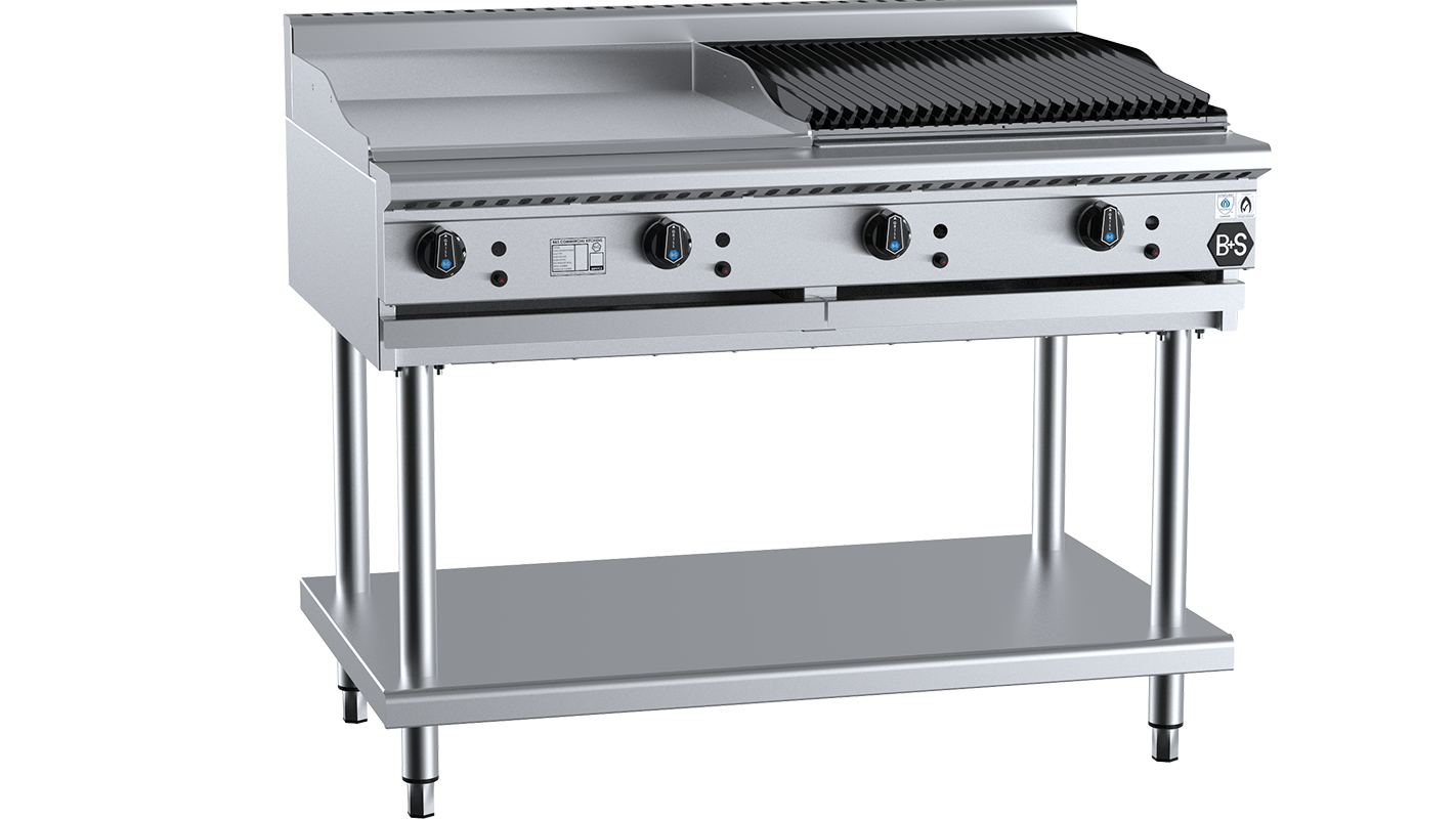 B+S Black Combination Tops 600mm Grill & 600mm Char Grill BT-GRP6-CBR6