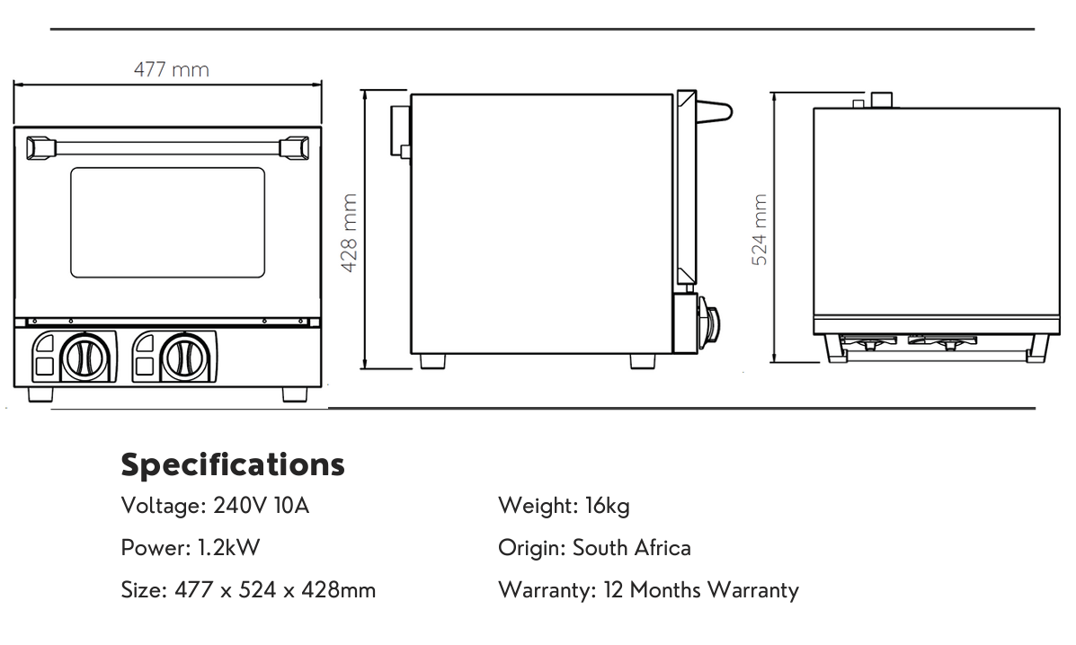 Anvil COA1001 Convection Oven