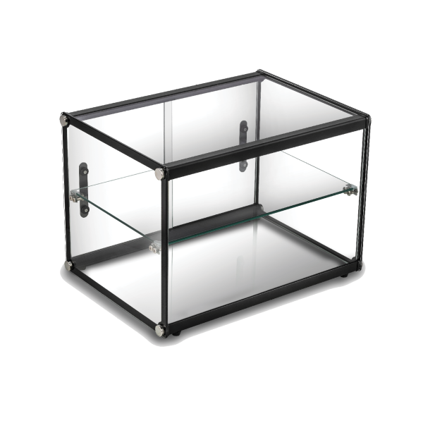 Exquisite CD65 Two Tiers Flat Glass Ambient Cake Display