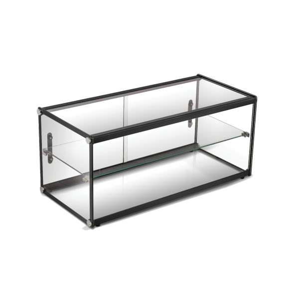 Exquisite CD90 Two Tiers Flat Glass Ambient Cake Display