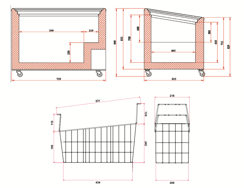 Bromic CF0200ATCG Angled Glass Top Chest Freezer 176L