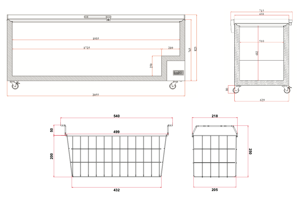Bromic CF0700FTSS-NR Flat Stainless Steel Top Chest Freezer 675L