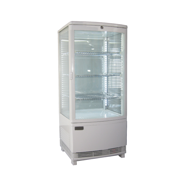 Exquisite CTD78 - 4 Sided Glass Counter Top Display Fridge - White