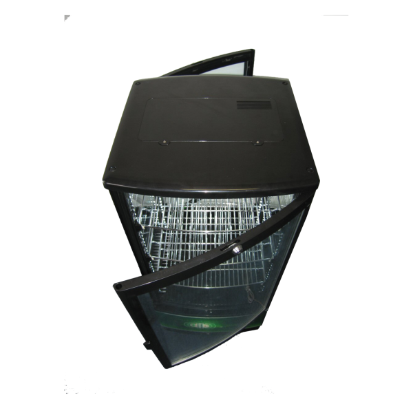 Exquisite CTD78 Black Four Sided Glass Counter Top Display Refrigerators