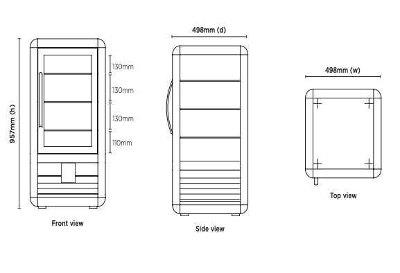 Bromic CTF0100G4S 100L Countertop Freezer