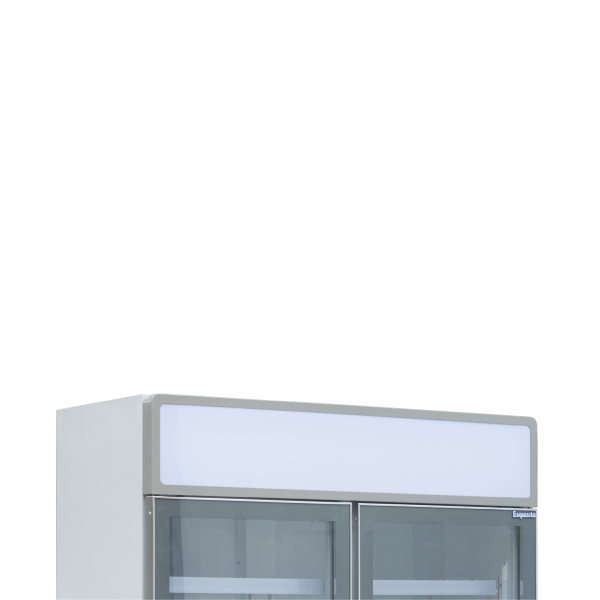 Exquisite DC880P Two Glass Door Upright Display Refrigerators – White
