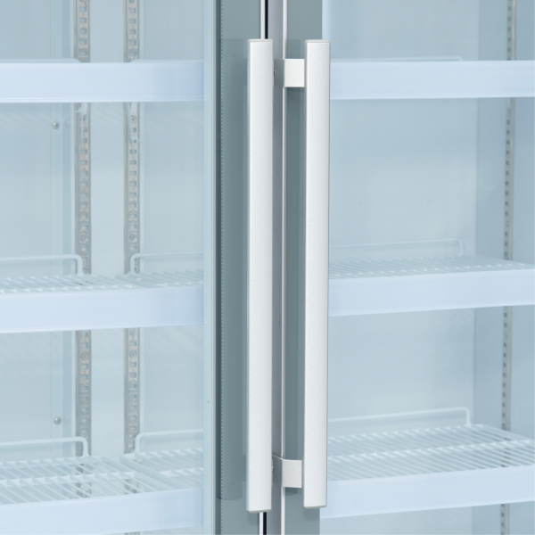 Exquisite DC880P Two Glass Door Upright Display Refrigerators – White