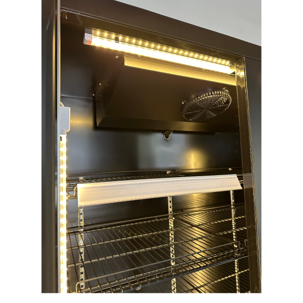 Exquisite DC410 One Glass Doors Upright Display Refrigerators – Black