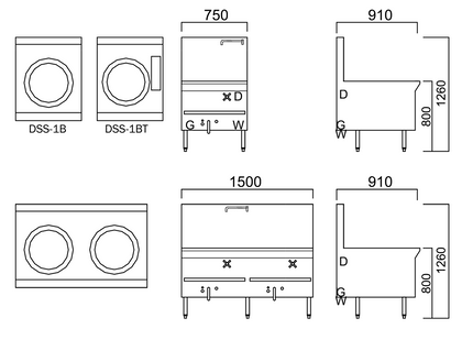 LKK DSS-1BT Single Burner Dim Sum Steamer Autofill