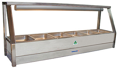 Roband E14 Row Straight Glass Hot Foodbars 4 x 1 / 2 size 65mm