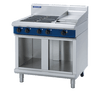 Blue Seal E516C-CB 900mm Electric Cooktop Cabinet Base 4 Radiant Elements 300mm Griddle