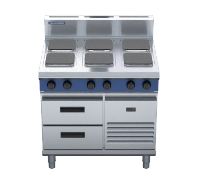 Blue Seal Evolution Series E516S-RB - 900mm Electric Cooktop Sealed Hobs - Refrigerated Base